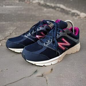 New Balance TechRide 470 v4 Women Size 9 D Wide Navy Pink Running Shoes WE470LN4